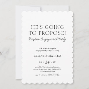 He's Going to Propose! Surprise Engagement Invitation