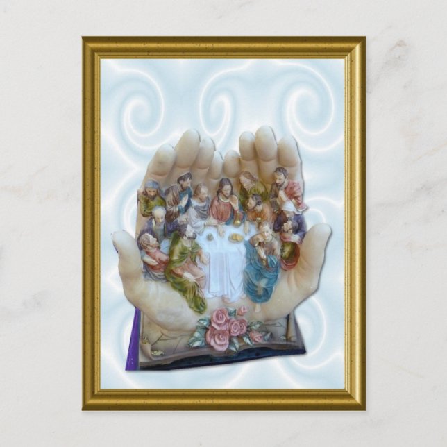 He's got the whole world in his hands holiday postcard (Front)