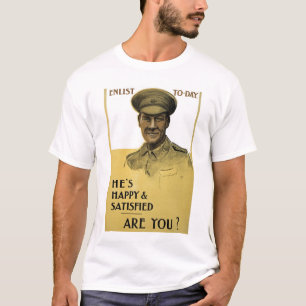 He's Happy and Satisfied, Are You? T-Shirt