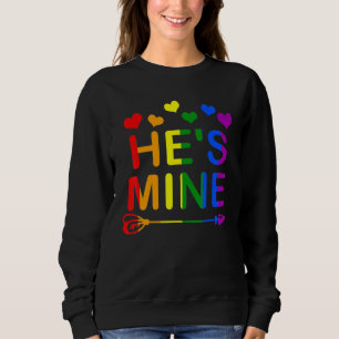 Hes Mine Pride Lgbt Flag Matching Gay Lesbian Lgbt Sweatshirt