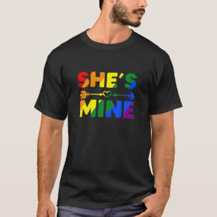 He's Mine Rainbow Lesbian Gay Pride Month Transgen T-Shirt