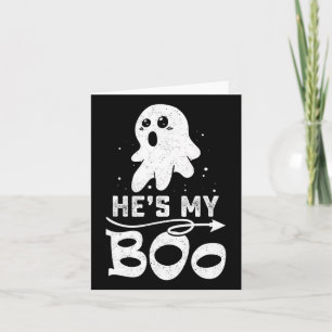 Hes My Boo Cute Matching Couple Halloween Costume  Card