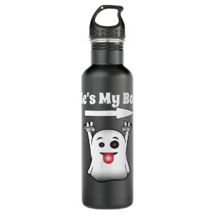 He's My Boo Matching Couple Halloween Costume Ghos 710 Ml Water Bottle