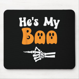He's My Boo Matching Halloween Pajama Couples He's Mouse Pad