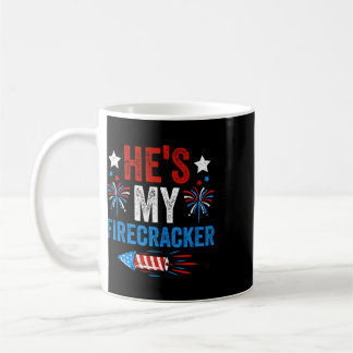 He's My Firecracker His And Hers 4th Of July Coupl Coffee Mug