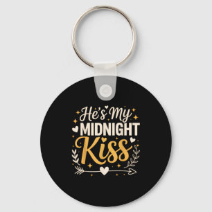 He's My Midnight Kiss Happy New Year Matching Coup Key Ring