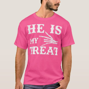 Hes My Treat Halloween Skeleton Guitar Rock 1639 T-Shirt