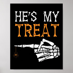 He's My Treat Skeleton Couples Matching Couple Hal Poster