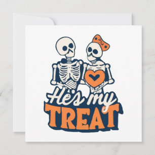 Hes My Treat Skeleton Matching Couple Halloween