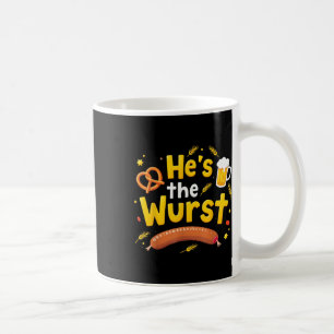 Hes The Wurst Funny Couples Matching Pun Joke Coffee Mug
