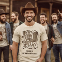 He's Tying the Knot Western Cowboy Bachelor Party