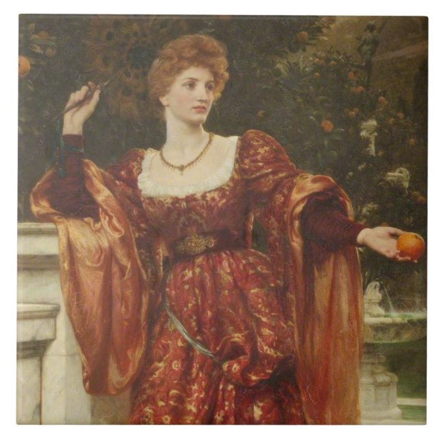 Hesperia (by Frank Dicksee) Tile (Front)