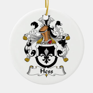 Hess Family Crest Ceramic Tree Decoration