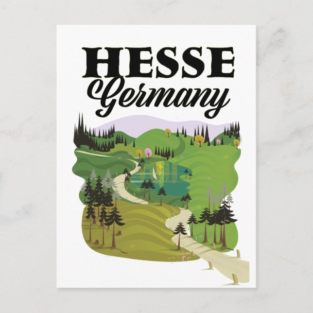 Hesse Germany Travel poster Postcard (Front)