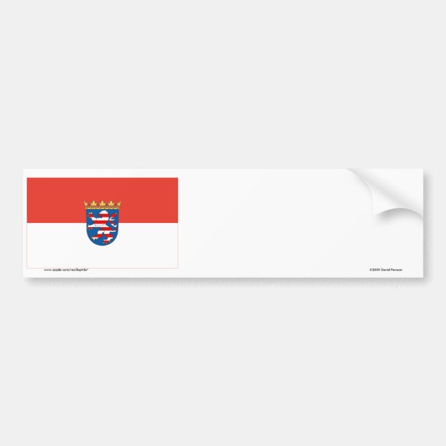 Hessen Flag Bumper Sticker (Front)