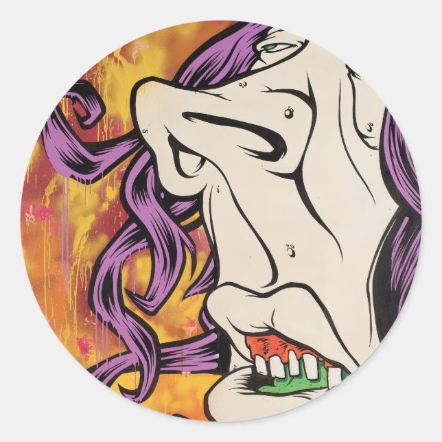 Hessian Classic Round Sticker (Front)