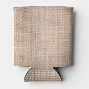 Hessian sackcloth, woven texture background. can cooler