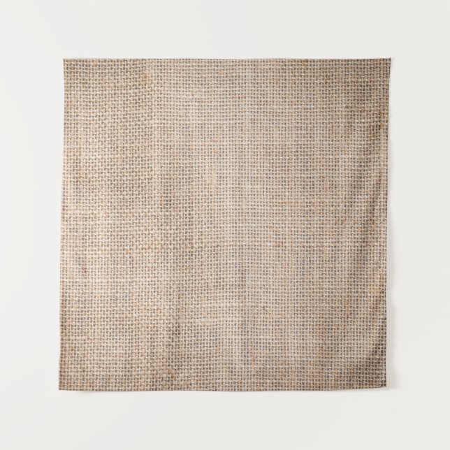 Hessian sackcloth, woven texture background. tapestry (Front)