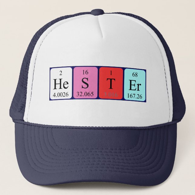 Hester periodic table name hat (Front)