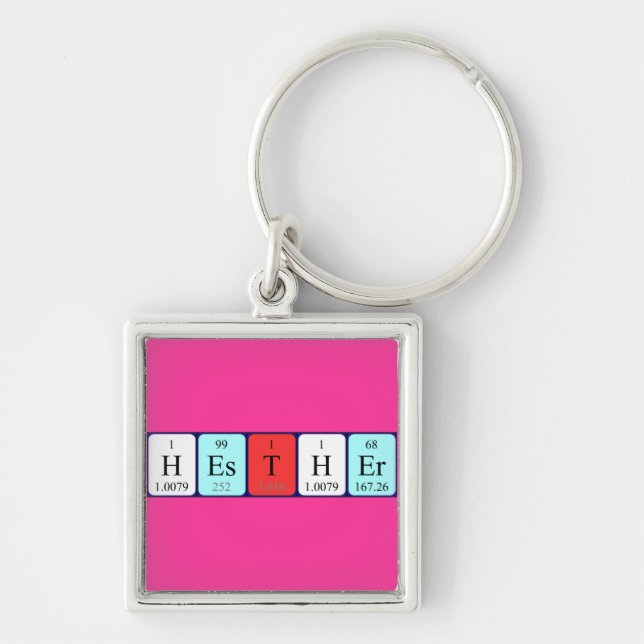 Hesther periodic table name keyring (Front)