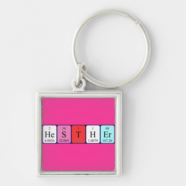 Hesther periodic table name keyring (Front)
