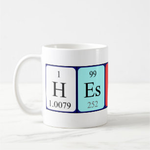 Hesther periodic table name mug