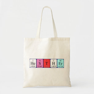 Hesther periodic table name tote bag