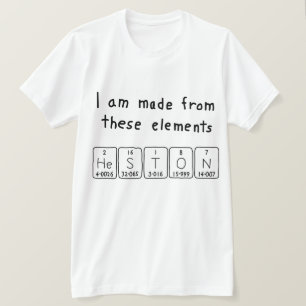 Heston periodic table name shirt