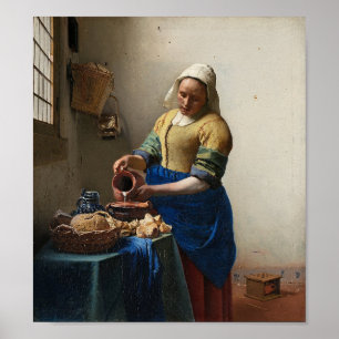 Het Melkmeisje, Johannes Vermeer Poster