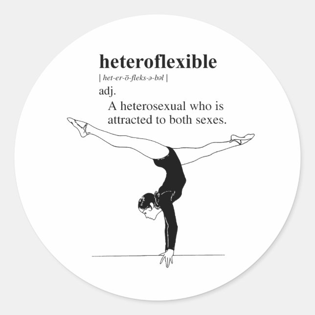 HETEROFLEXIBLE CLASSIC ROUND STICKER (Front)
