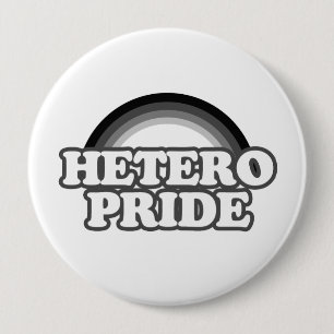 Heterosexual pride 10 cm round badge