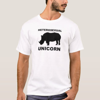 Heterosexual Unicorn Rhinoceros Funny T-Shirt
