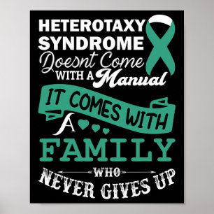 Heterotaxy Syndrome Awareness Family Support Teal Poster