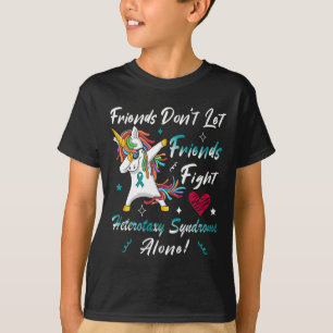 Heterotaxy Syndrome Awareness Unicorn Support Teal T-Shirt