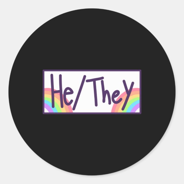 Hethey Pronouns Card Sticker  (Front)