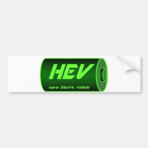 HEV green battery Bumper Sticker