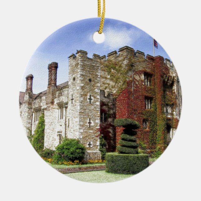 Hever Castle, Kent, England Ceramic Tree Decoration (Front)