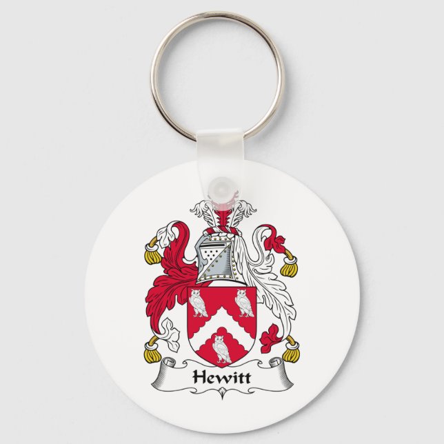 Hewitt Family Crest Key Ring (Front)