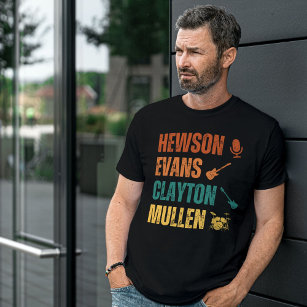 Hewson Evans Clayton Mullen Irish Rock Band T-Shirt