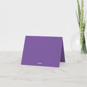 Hex #714997 Folded Thank You Card