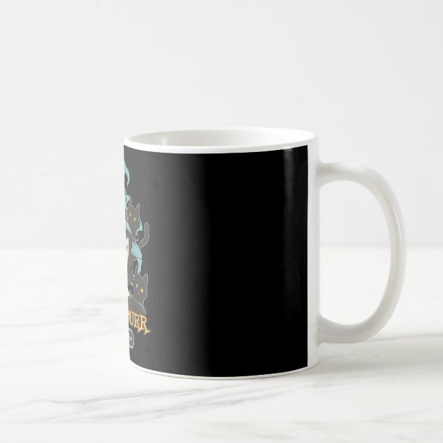 Hex &amp; purr cutie witch cat retro gothic coffee mug (Right)
