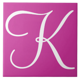 Hex cc3399 Colour Number Monogram Ceramic Tile