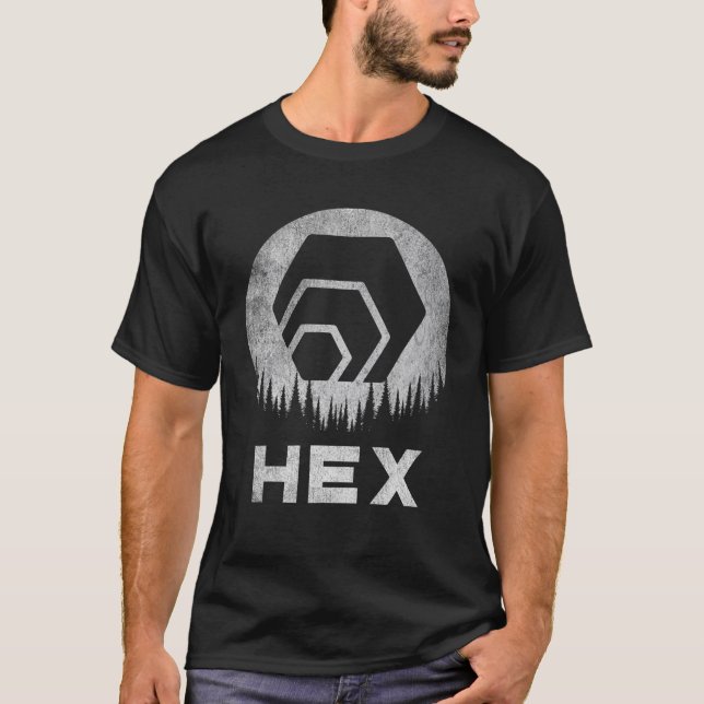 HEX Coin HEX To The Moon Token Crypto Cryptocurren T-Shirt (Front)