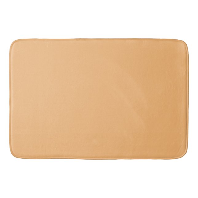Hex Colour #FABA77, Brandy Bath Mat (Front)