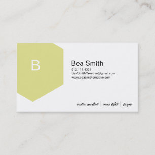 Hex Confetti - Citron Business Card