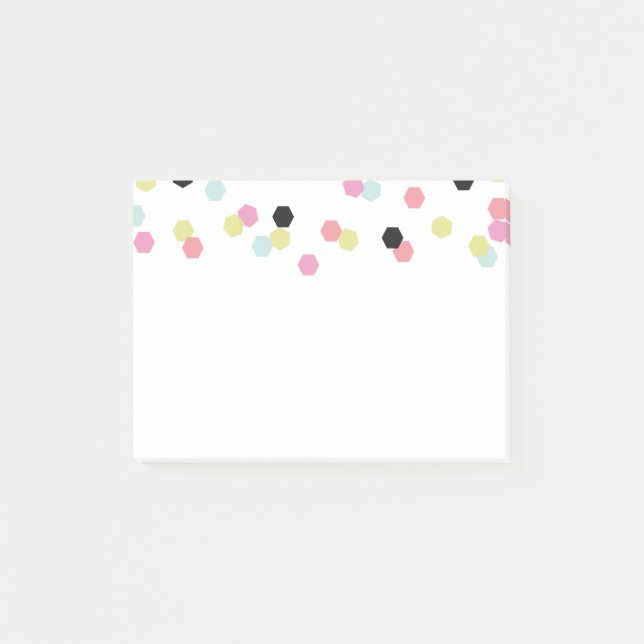 Hex Confetti - Post It Notes (Front)