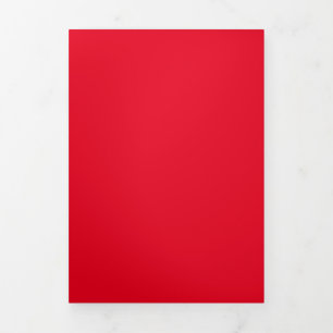 Hex E6001D, Bean Red Tri-Fold Holiday Card