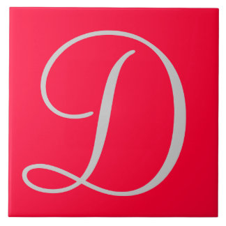 Hex ff0033 Colour Number Monogram Ceramic Tile