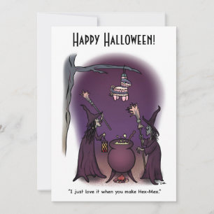 Hex Mex Halloween Holiday Flat Card
