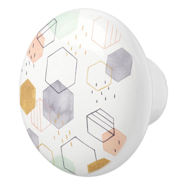 Hex Scatter Ceramic Knob (Right)